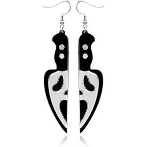 Spooky Ghost Pumpkin Earrings Halloween Cherry Earrings Funny Acrylic Candy Corn